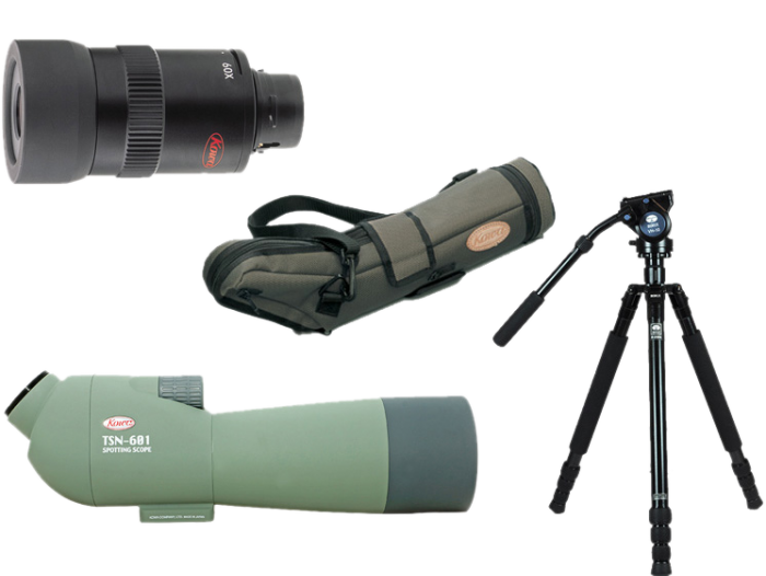 Kowa TSN-60, stativ Sirui R2004, VH10 hode